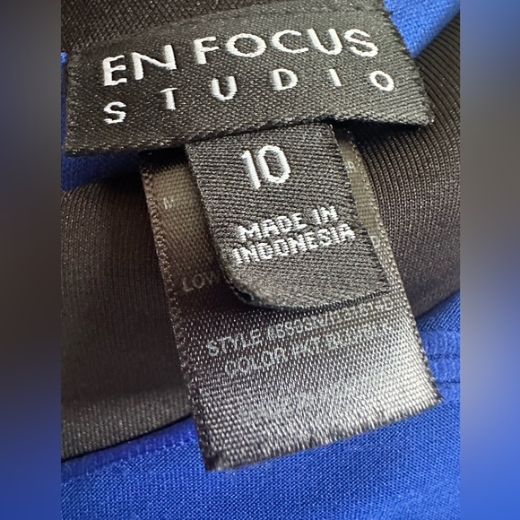 ❤️ Enfocus Studio Blue One Shoulder Sheath Midi Dress size 10 PTP 17 - Picture 3 of 4